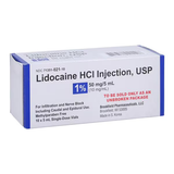 Lidocaine HCl, Single Dose Vial (SDV), 1%, 10mg/ml, 5ml, box/10 vials