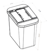 Sharps Container OakRidge™ 2 Gallons, Sliding Lid, Translucent Red Base, Ea/1, Case/20