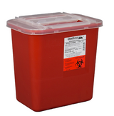 Sharps Container OakRidge™ 2 Gallons, Sliding Lid, Translucent Red Base, Ea/1, Case/20