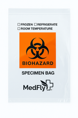 3-Wall Biohazard Specimen Bag, Self-Sealing, Pack/100, Case/10 packs