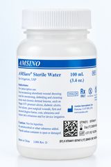 AmSure Sterile Water for Irrigation, 100 mL, Screw Top, Case/48 bottles