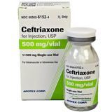 Ceftriaxone Injection, 500 mg, SDV, 10 mL, Pack/10