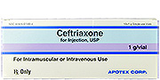 Ceftriaxone for Injection, 1G, 10X20 ml, SDV, Pack/10