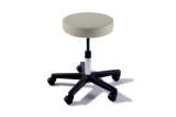 Adjustable Stool Ritter® 270 Value Series Backless Screw Adjust, Manual Seat Height Adjustment 5 Casters Dark Linen, Item/1