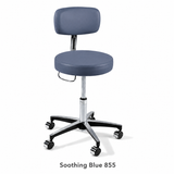 Ritter® 277 Classic Series, Air Lift Stool, Backrest Air Lift, Pneumatic Height Adjustment, Hand Controlled, 8 Inch Hand Ring, 5 Casters, Item/1
