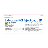 Lidocaine HCl, MPF 1%, 10 mg / mL Injection 5 mL, box/10