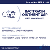 Bacitracin Ointment USP, 0.5 oz Tube, Case/72