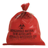 Autoclavable Biohazard Bags, 2 gal, 8 × 12 in, Twist Tie, Pack/400