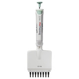 Diamond® PosiStop® Pipette, 8-Channel, 0.5–10 µL, Autoclavable, Red, Box/1