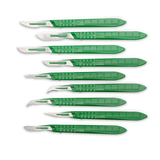 TECHNOCUT®Disposable Conventional Scalpel, Surgical Grade, Stainless Steel/Plastic, Sterile, #10/#11/#15/#20 Variants, Box/100, Case/10 Boxes