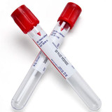 BD Vacutainer Serum Tubes, with Hemogard Closure, Red, Paper Label, Clot Activator & Silicone Coated Interior, Box/100 tubes