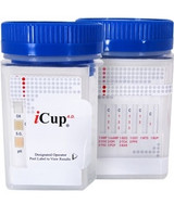 I CUP Drugs of Abuse Test 5-Drug Panel COC, THC, OPI, AMP, and PCP Urine Sample 25 Tests CLIA Waived, 25 Tests/ Box