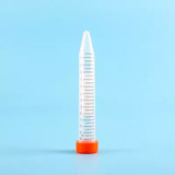 15ml Screw Cap Centrifuge tube ,Enzyme free, Sterilized, Printed Graduations, Attached Red Flat Top Screw, PP, packed in bag 25PCS/bag, 20bags/case