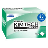 Kimtech Science Kimwipes Delicate Task Wipes, Pop-Up Box, White, box/286 Sheets, case/60 box