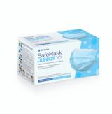 Medicom SafeMask® Junior Pediatric Procedure Face Masks, SafeMask® Junior Earloop Face Mask, ASTM L1, Blue, box/50, case/10 box's