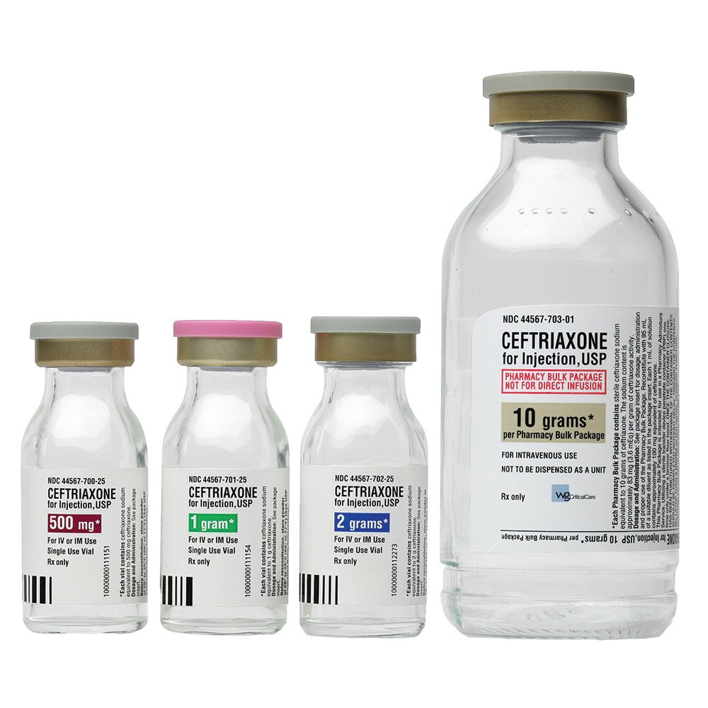 Ceftriaxone Sodium, 1 Gram, Intramuscular or Intravenous Injection ...