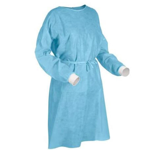 Level 3 AAMI Isolation Gowns, Royal Blue/White, Case/150