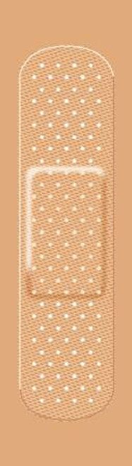 Careband Adhesive Strip, 1x3 inch, Plastic Rectangle, Tan, Sterile, Bandage, ADHSV, box/100