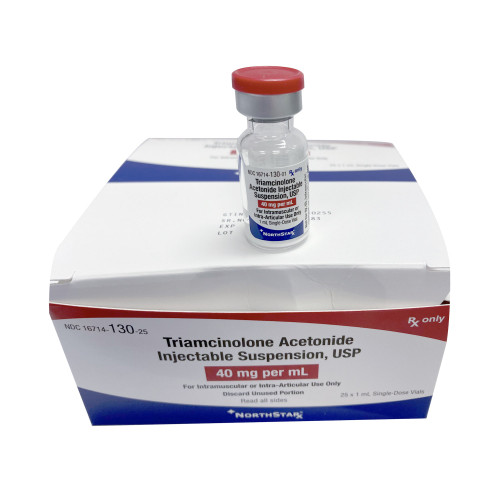 Triamcinolone Acetonide 40 mg/mL Injection 1 mL SDV, Box/25