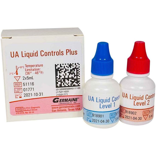 UA Liquid Controls Plus For AimStrip® Urine Reagent Strips, AimTab Bilirubin Tablets, AimTab Ketone Tablets, and includes hCG for pregnancy tests, 2x5ml, Box/1 Kit UA Liquid Controls Plus For AimStrip® Urine Reagent Strips, AimTab Bilirubin Tablets, AimTab Ketone Tablets, and includes hCG for pregnancy tests, 2x5ml, Box/1 Kit