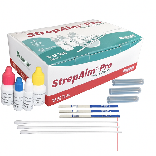 StrepAim® Pro Strep A Test Kit, Dipstick, CLIA Waived, Box/25 Tests