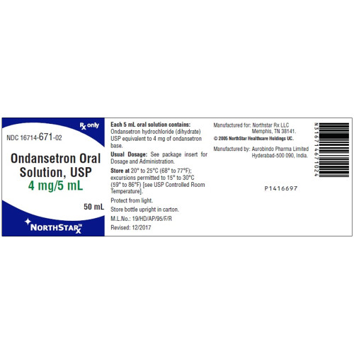 Ondansetron Oral Solution, USP, 4mg/5 ml Solution, Bottle/50ml