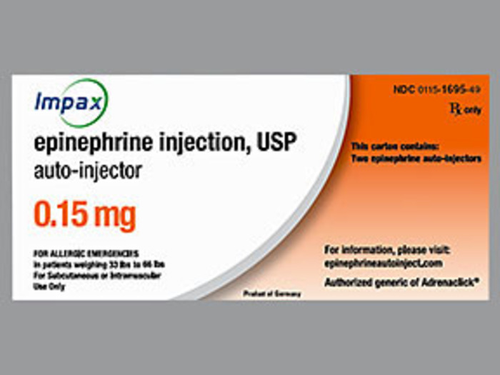Epinephrine InJection, USP, Auto-Injector, 0.15mg, Box