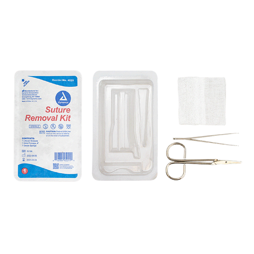 Suture Removal Kit, Sterile, DEHP-Free, Box/1, Case/ 50 Boxes