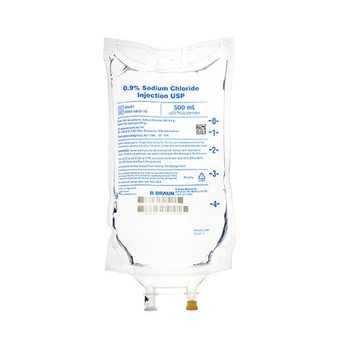 Sodium Chloride 0.9% IV Solution 500 mL, Case/24