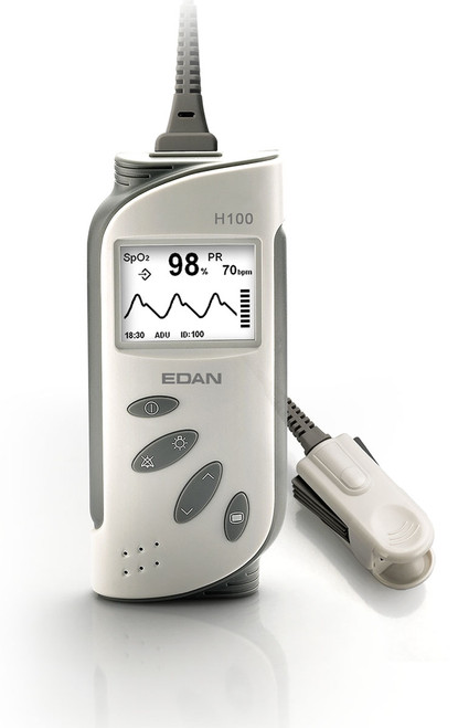 H100B Pulse Oximeter w/ Carry Case & Adult Hard-Shell SpO2 Sensor, Item/1