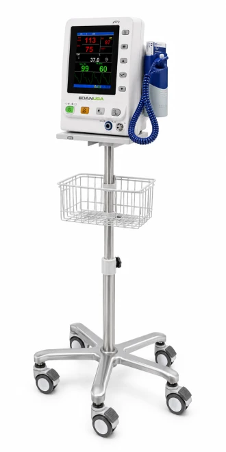 M3 Vital signs monitor NIBP, SpO2, Filac 3000 Covidien Quicktemp Oral Temp, Printer, Roll-stand, w/Cuff Set