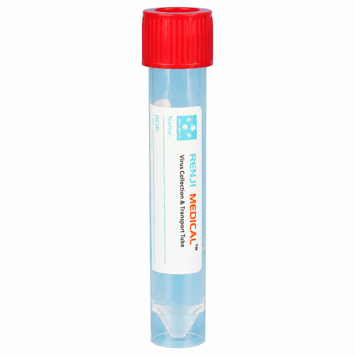 Saline 0.9% Collection Kits, Sterilized, Nasal Swab, 10ml Tube, 3ml Medium, Large Biohazard Bags, 50 kits/box, 16 boxes/case, 800 kits/case