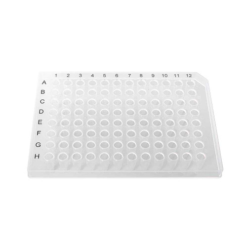 96-Well PCR Plate, 0.2ml, Standard, Half-Skirt, Sterilized, ABI and Biorad, Clear, 20 plates/pack, 10 packs/case, 200 plates/case