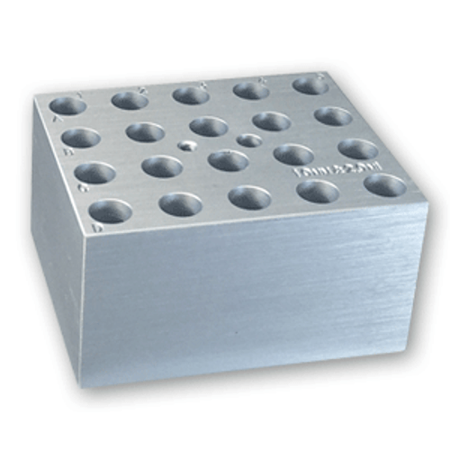 Aluminum Dry Bath Heating Block, 20x10mm Test Tubes or 20x2.0ml Centrifuge Tubes