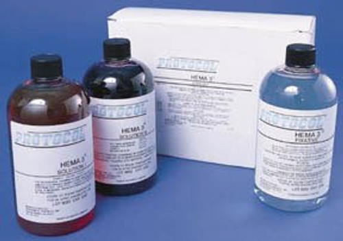 Fisher Healthcare™ PROTOCOL™, Hema 3™, Manual Staining System, and Stat, Bottle 500mL, 3/Pack