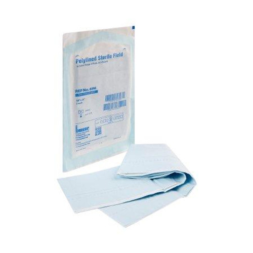 Busse Hospital Disposables - General Purpose Drape Sterile Field Drape 18 W X 26 L Inch Sterile, Blue/ White, 50/dispenser box