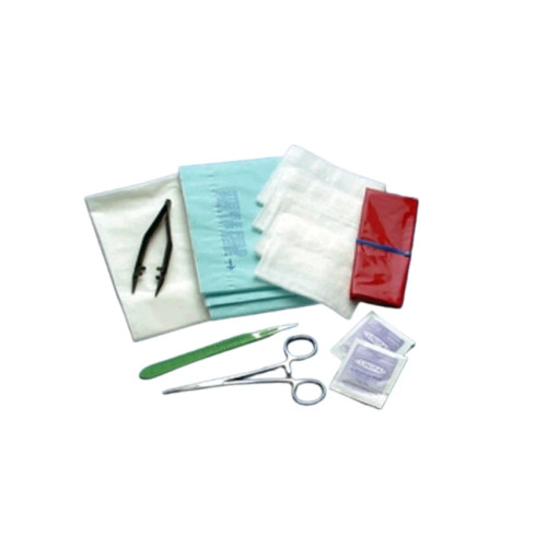 Disposable Tray Incision/Drainage With Posi-Grip Plastic Forceps Lf Sterile, case /20