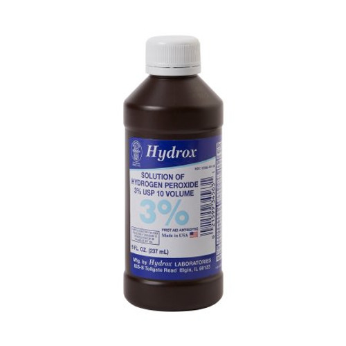 Hydrogen Peroxide 8 oz. Solution, Case / 12 Bottle