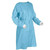 Level 3 AAMI Isolation Gowns, Royal Blue/White, Case/150