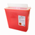 Sharps Container, 5.4 qt, Horizontal Entry, Red, Case/20