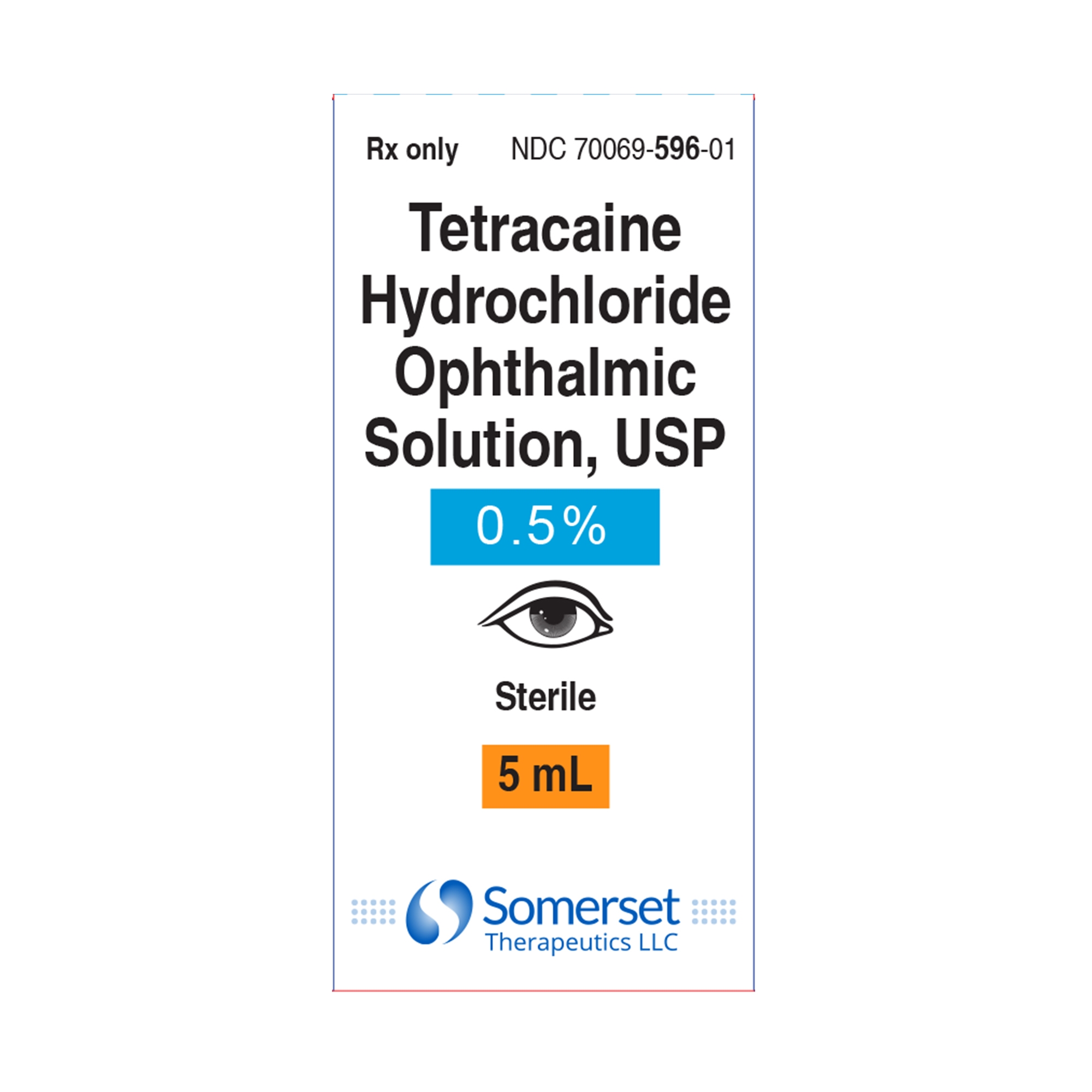 Tetracaine HCl 0.5% Ophthalmic Solution, 5 mL Sterile Eye Drops