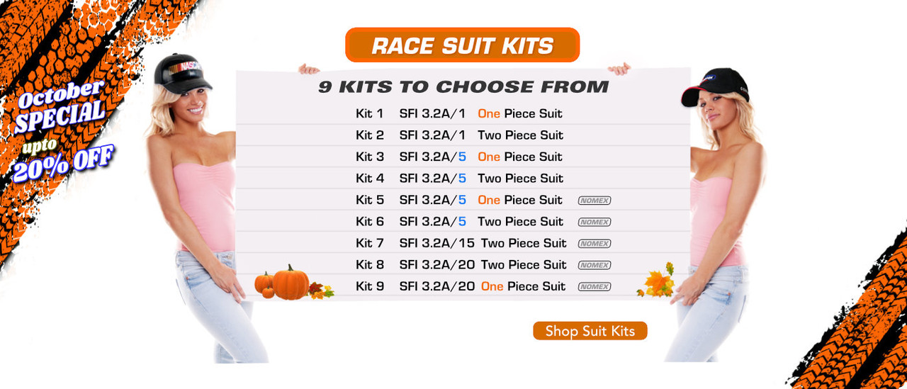 Race Suit packages, kits, sets, and combos