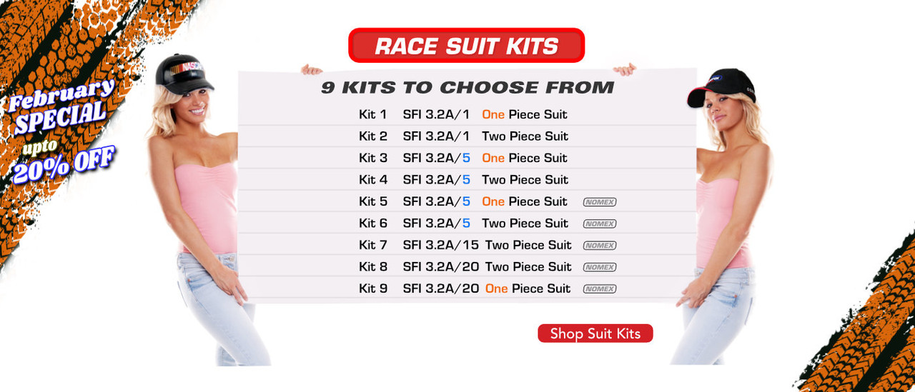 Race Suit packages, kits, sets, and combos