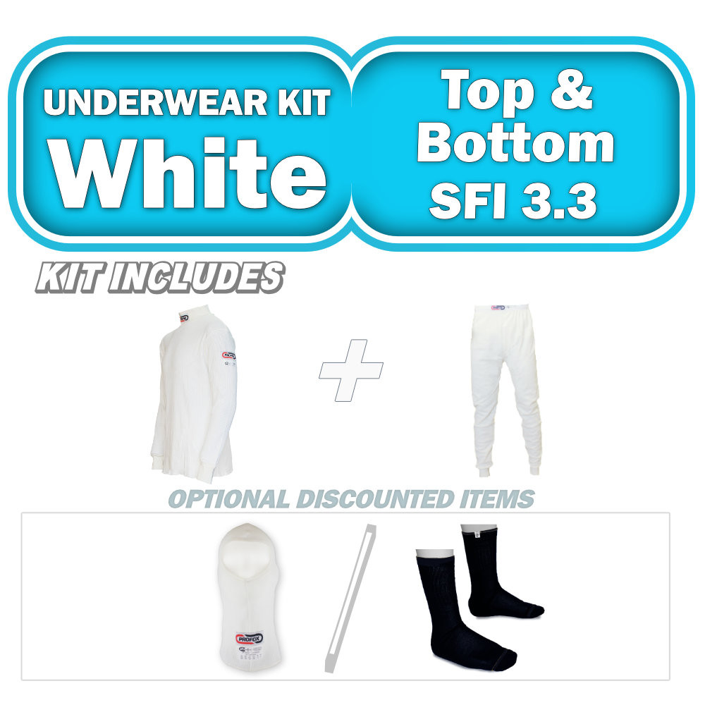 KIT#1 White Nomex Underwear - PROFOX RACING