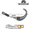 Exhaust Stage6 R/T 70cc - 80cc for Derbi (Black / Blue)