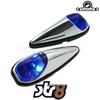 Indicators Lamps STR8 Blue/Chrome Raindrop (X2)