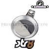 Tax Disc Holder Round Plastic Chrome