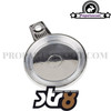 Tax Disc Holder Round Plastic Chrome