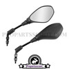 Mirror Set Black for Derbi GPR, Aprilia, Gilera