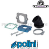 Intake Manifold Polini 360° - 35mm for Carburetors 24mm - 30mm PHBH, VHSH, PWK for Piaggio 50cc 2T Intake Manifold Polini 360° - 35mm for Carburetors 24mm - 30mm PHBH, VHSH, PWK for Piaggio 50cc 2T